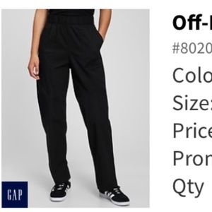 Black Straight Leg Work Pants